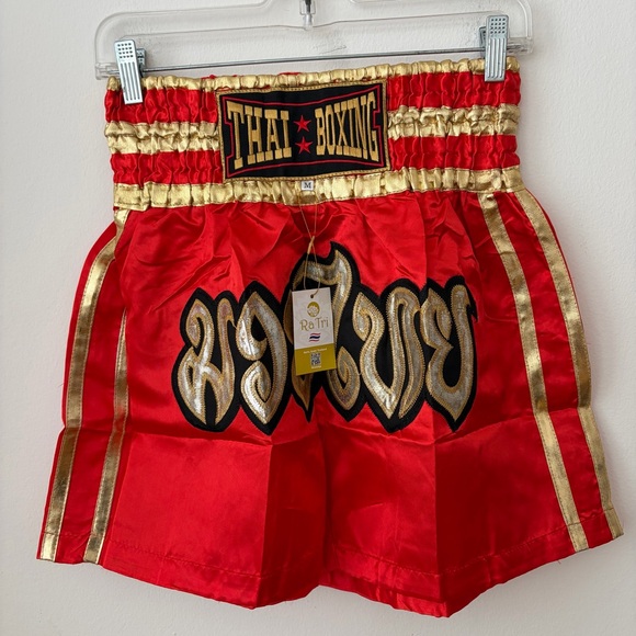 Other - Adjustable Red Thai Boxing Shorts unisex
